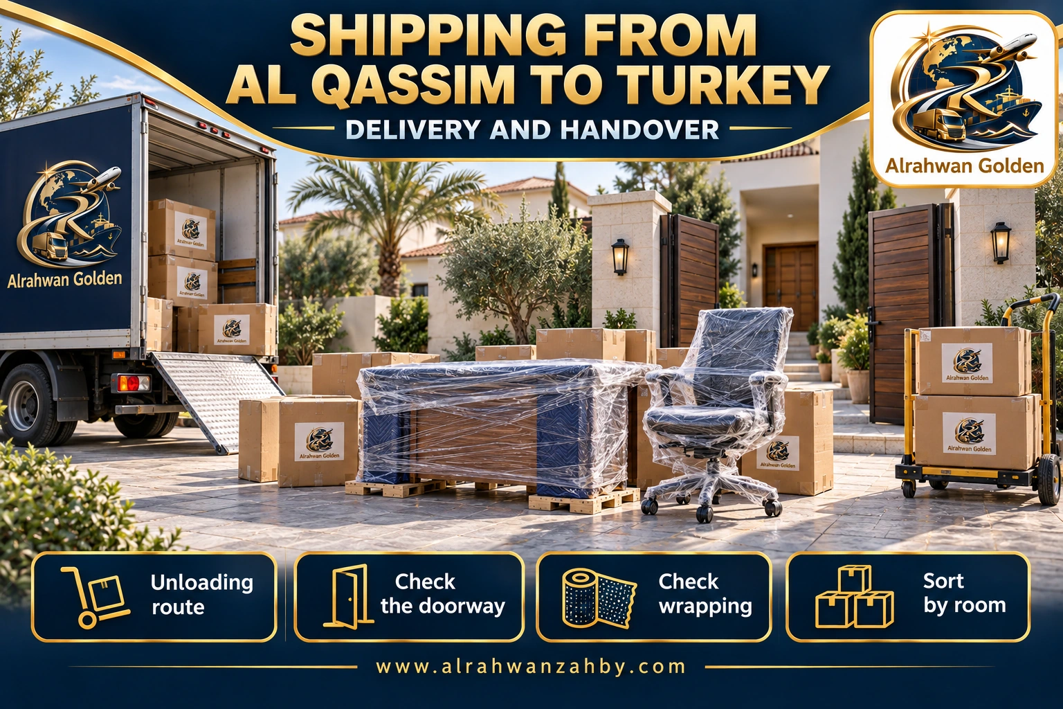 SHIPPING FROM AL QASSIM TO TURKEY — DELIVERY AND HANDOVER