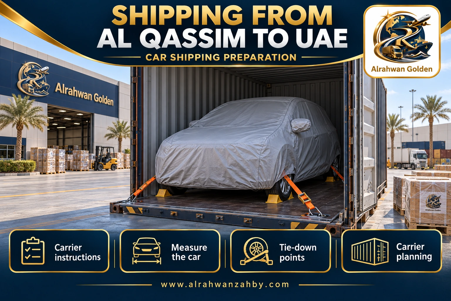 SHIPPING FROM AL QASSIM TO UAE — CAR SHIPPING PREPARATION