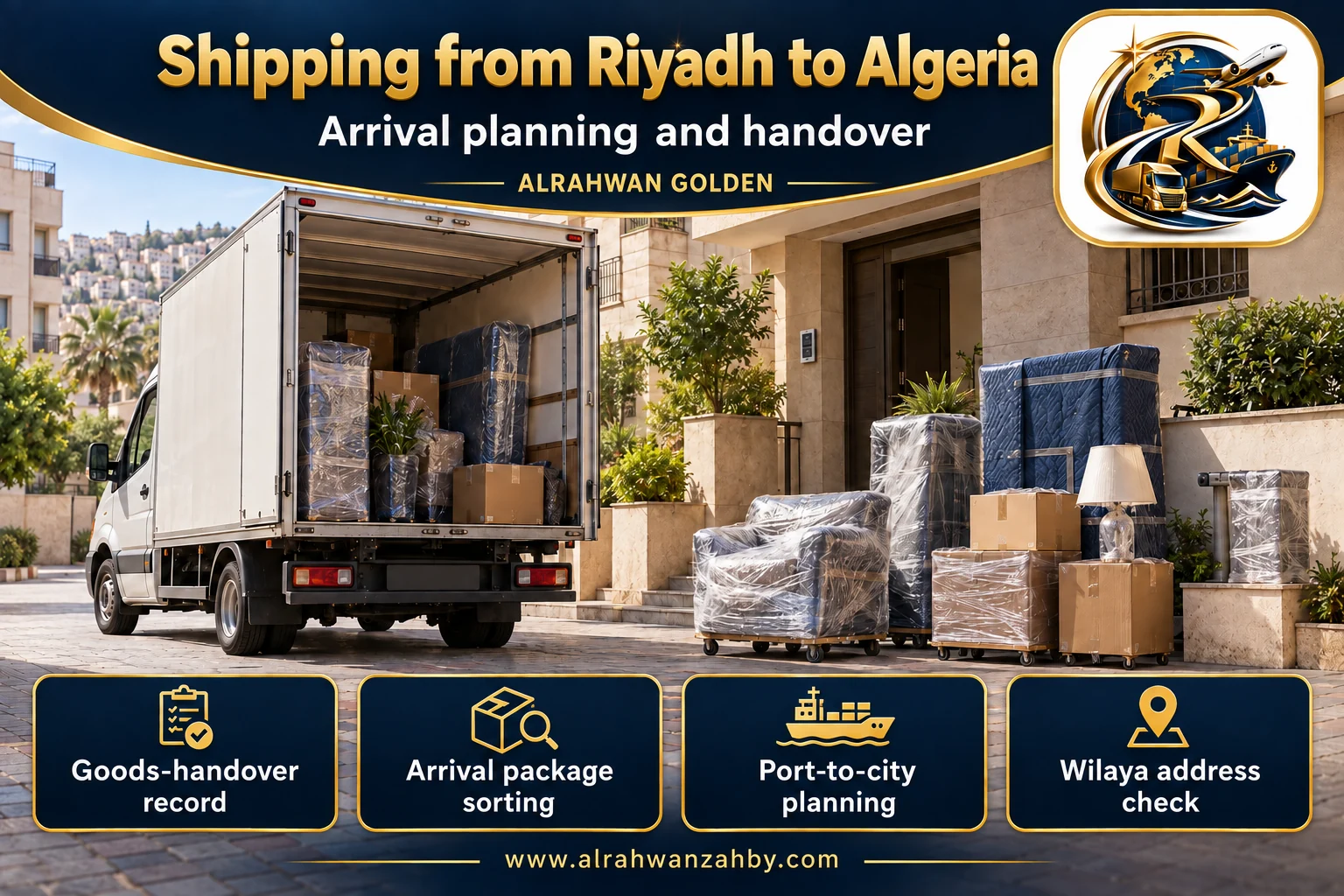 Arrival planning and handover — Shipping from Riyadh to Algeria