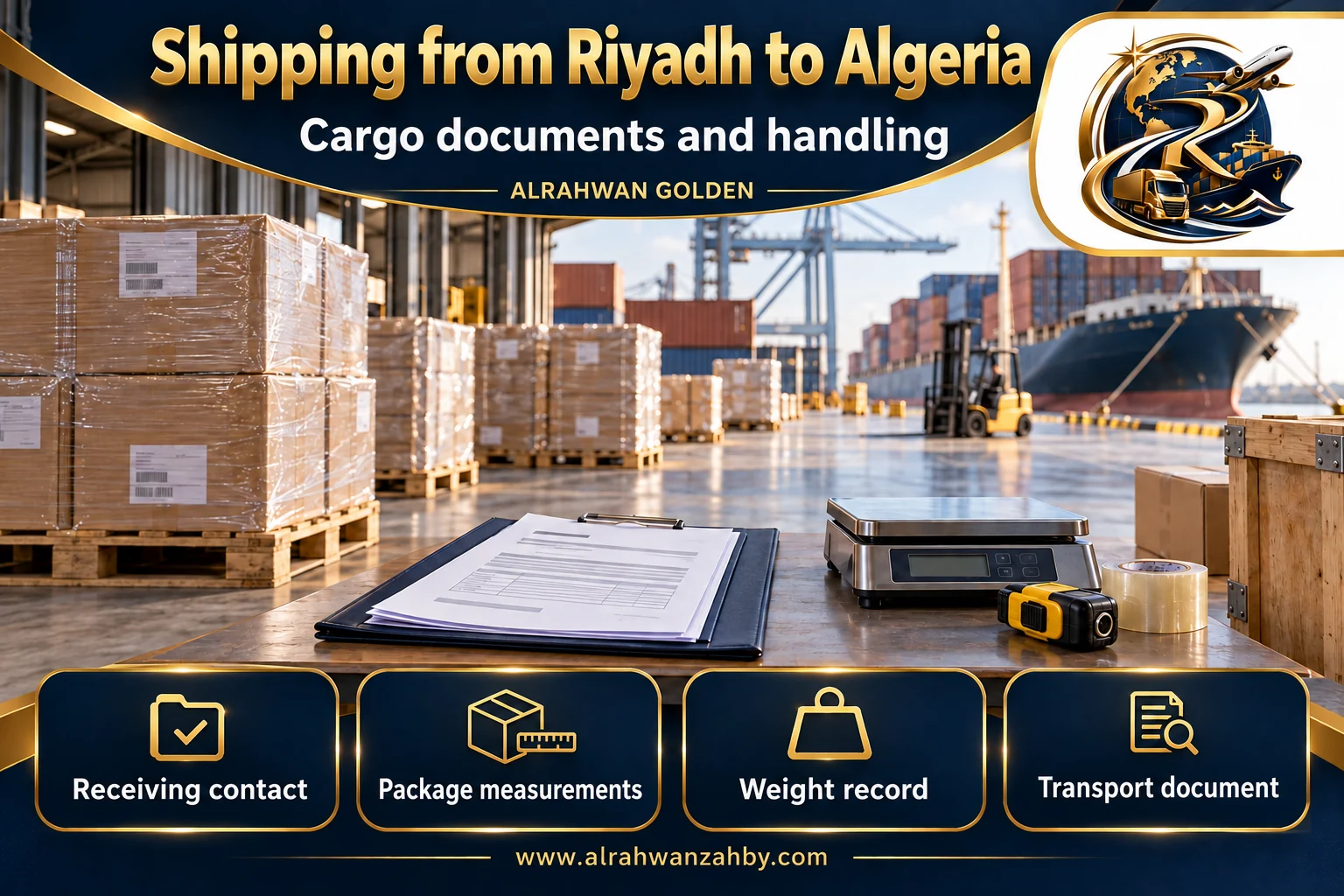Cargo documents and handling — Shipping from Riyadh to Algeria
