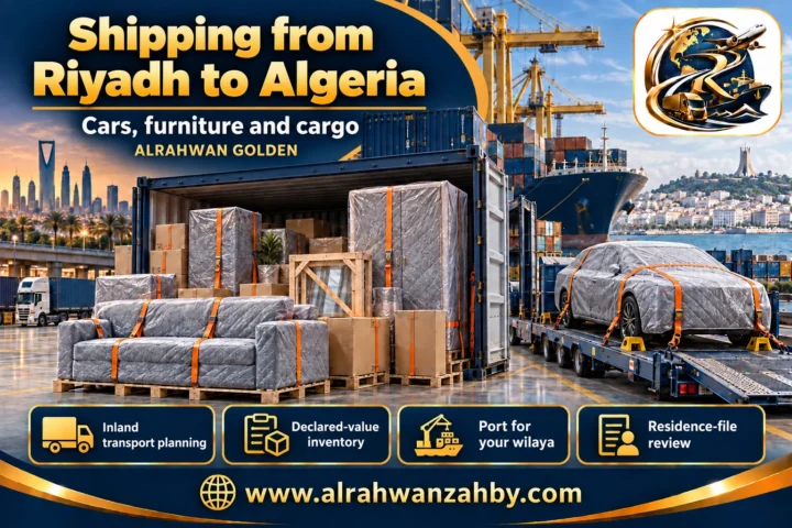 Cars, furniture and cargo — Shipping from Riyadh to Algeria