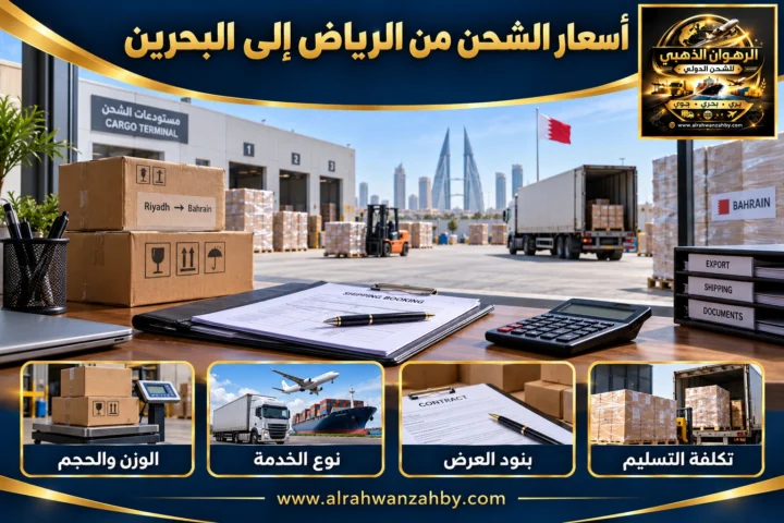 أسعار الشحن من الرياض إلى البحرين