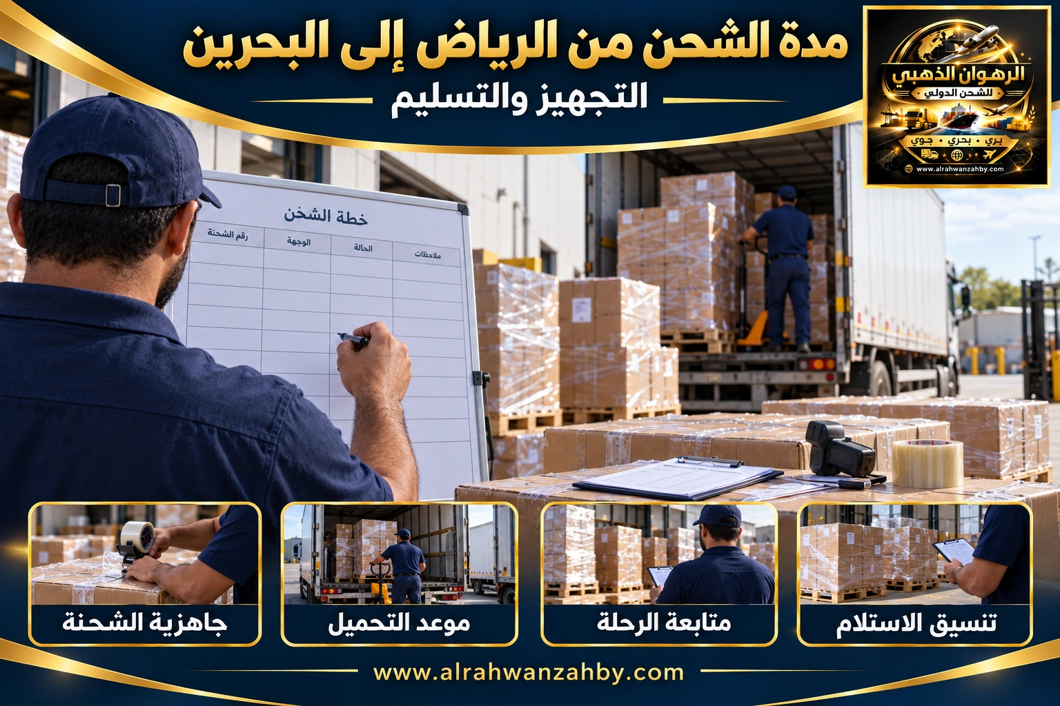 مدة الشحن من الرياض إلى البحرين — التجهيز والتسليم