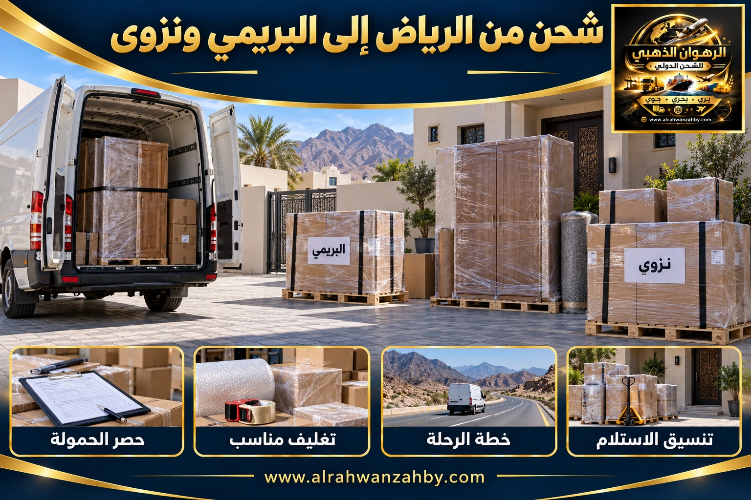 شحن من الرياض إلى البريمي ونزوى