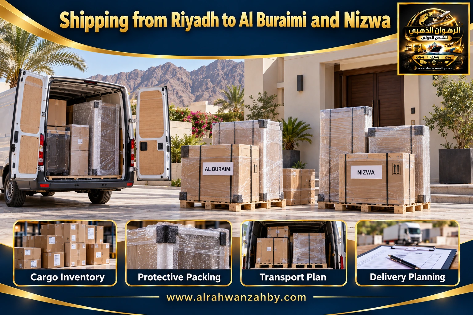 Shipping from Riyadh to Al Buraimi and Nizwa
