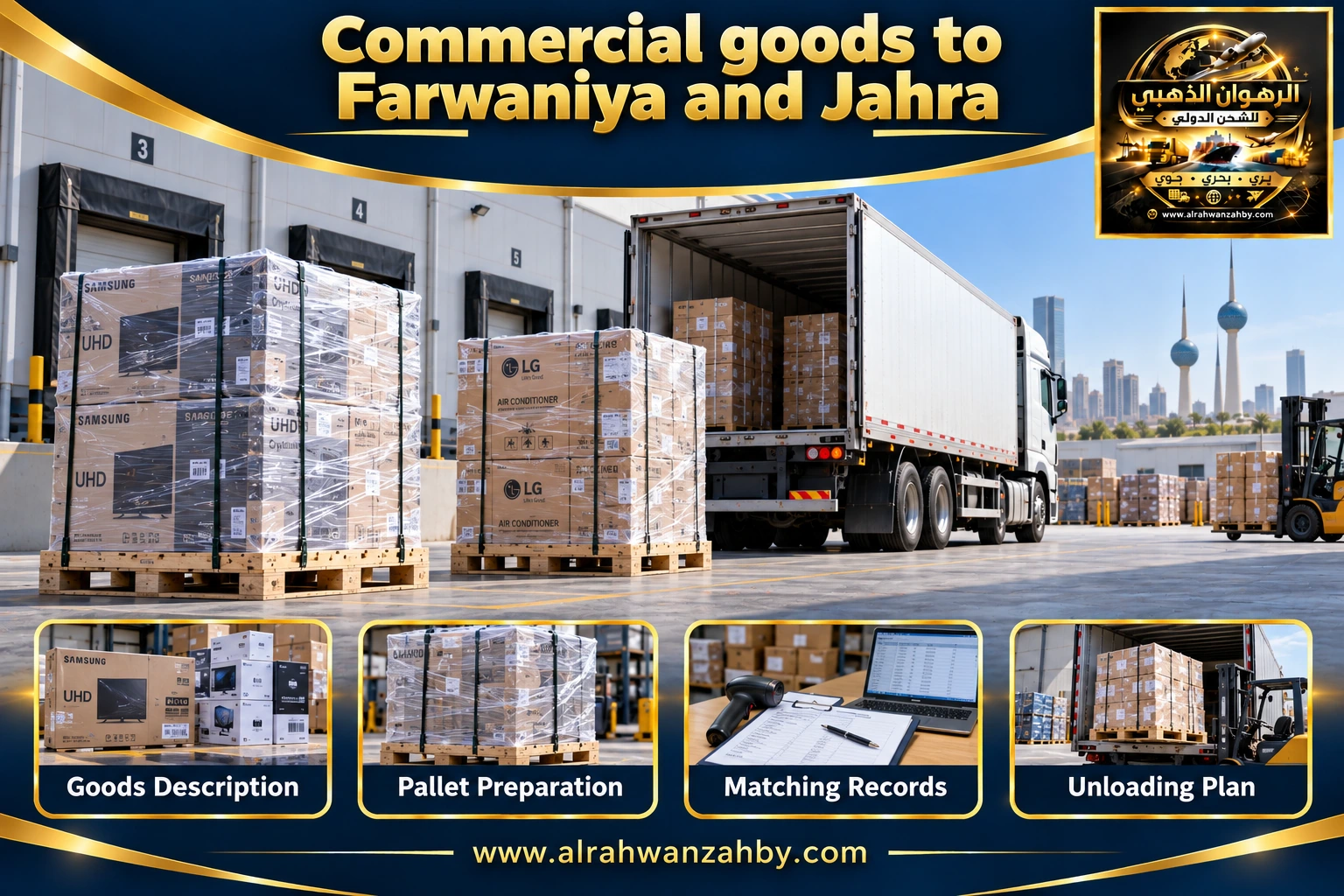 Commercial goods to Farwaniya and Jahra