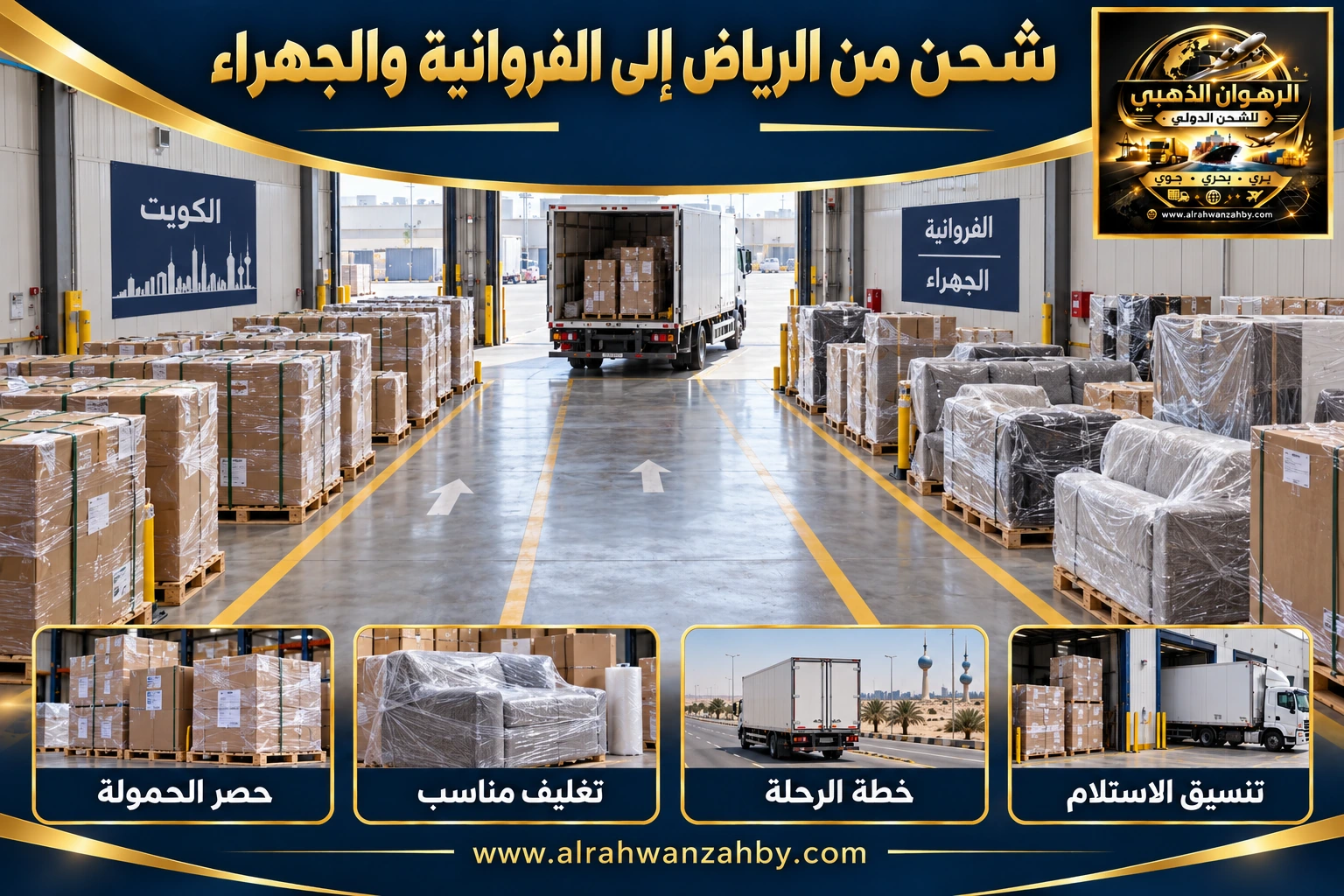 شحن من الرياض إلى الفروانية والجهراء