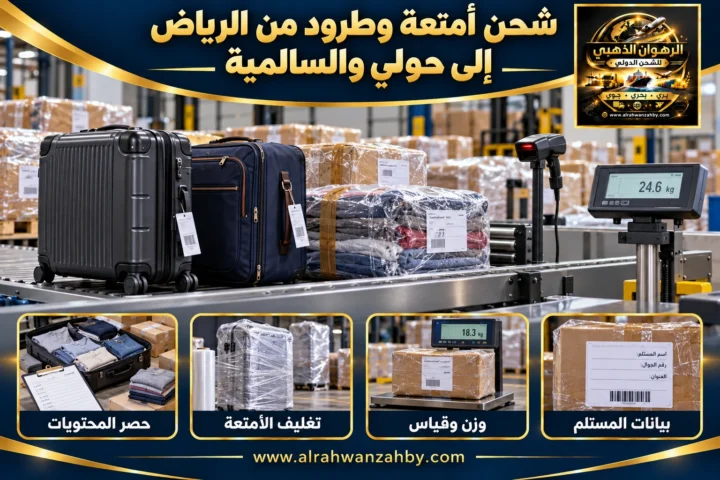 شحن أمتعة وطرود من الرياض إلى حولي والسالمية
