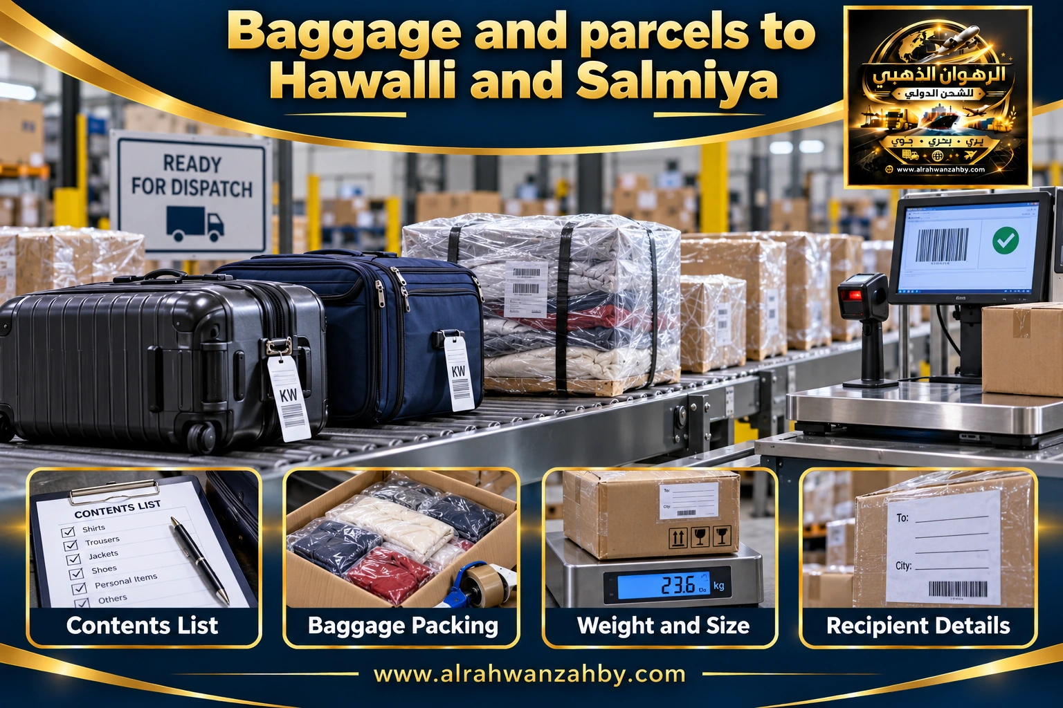 Baggage and parcels to Hawalli and Salmiya