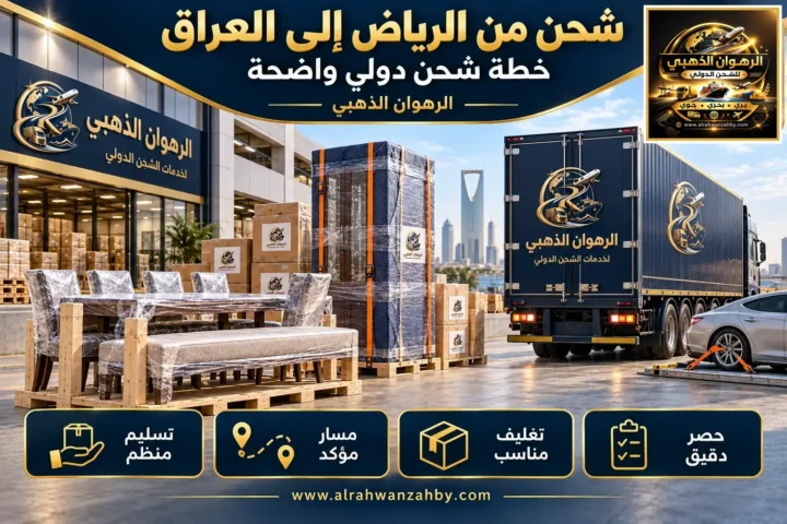 شحن من الرياض إلى العراق — خطة شحن دولي واضحة