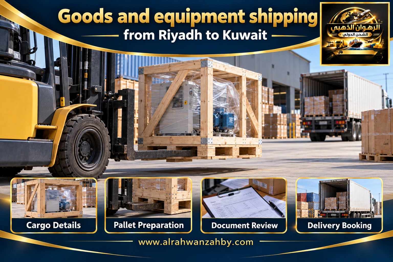 Goods and equipment shipping from Riyadh to Kuwait