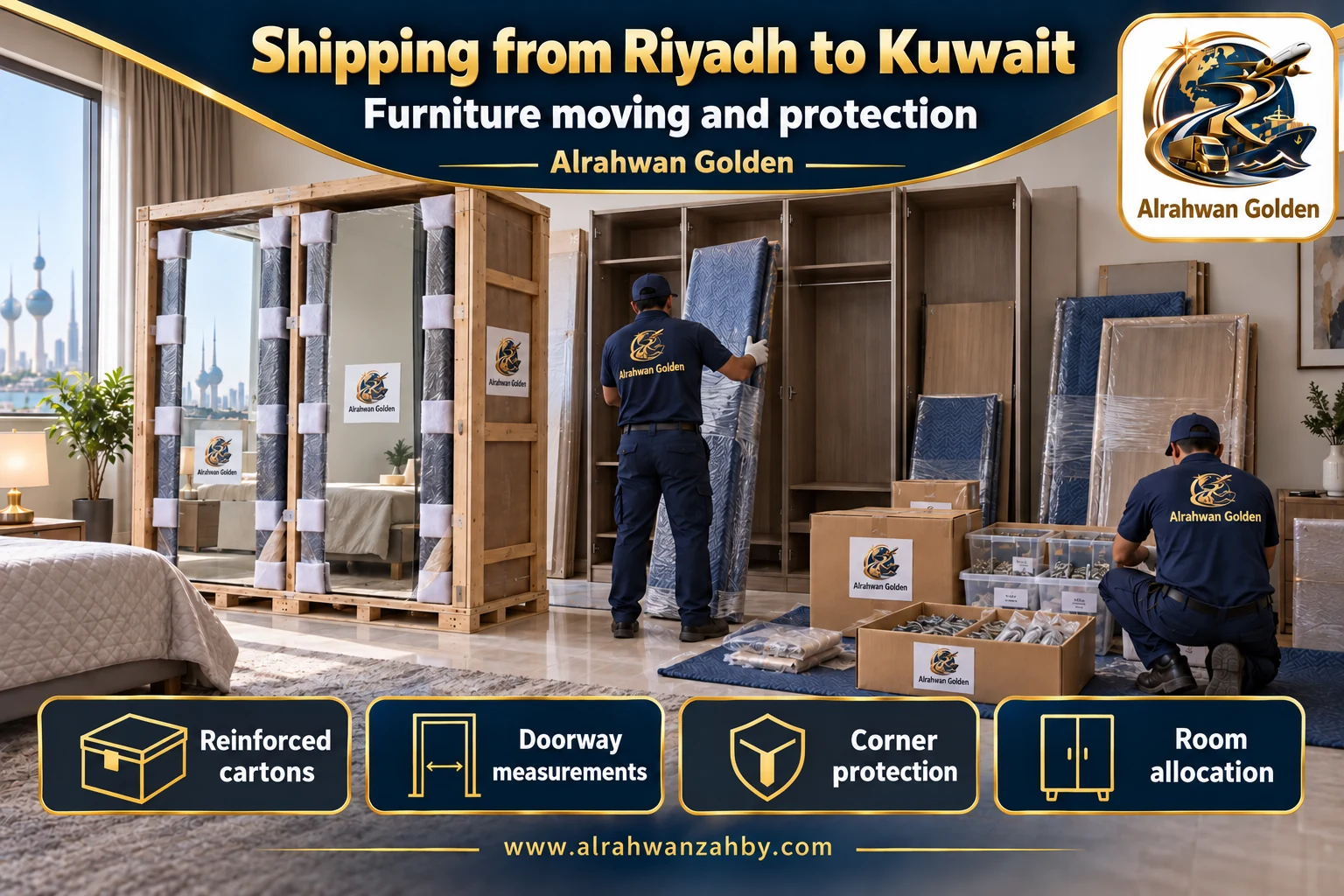 Furniture moving and protection — Shipping from Riyadh to Kuwait