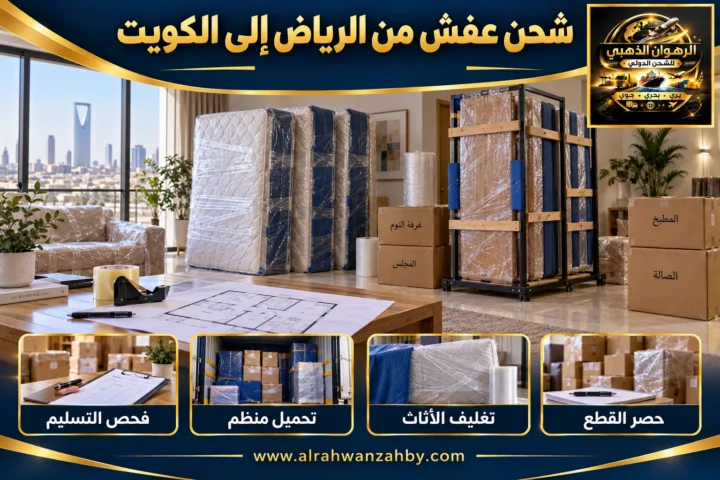 شحن عفش من الرياض إلى الكويت