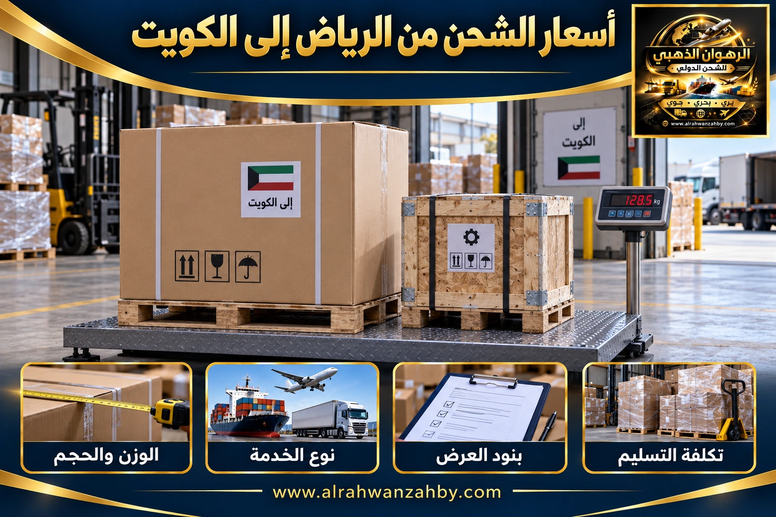 أسعار الشحن من الرياض إلى الكويت — التجهيز والتسليم