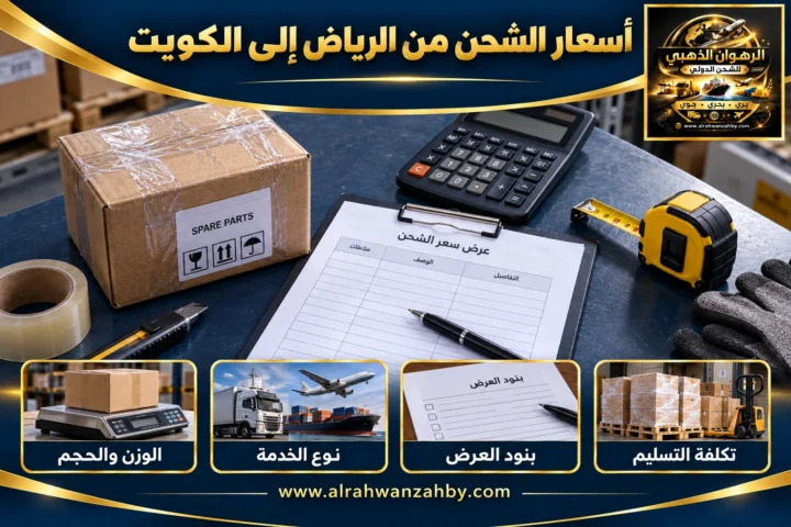 أسعار الشحن من الرياض إلى الكويت