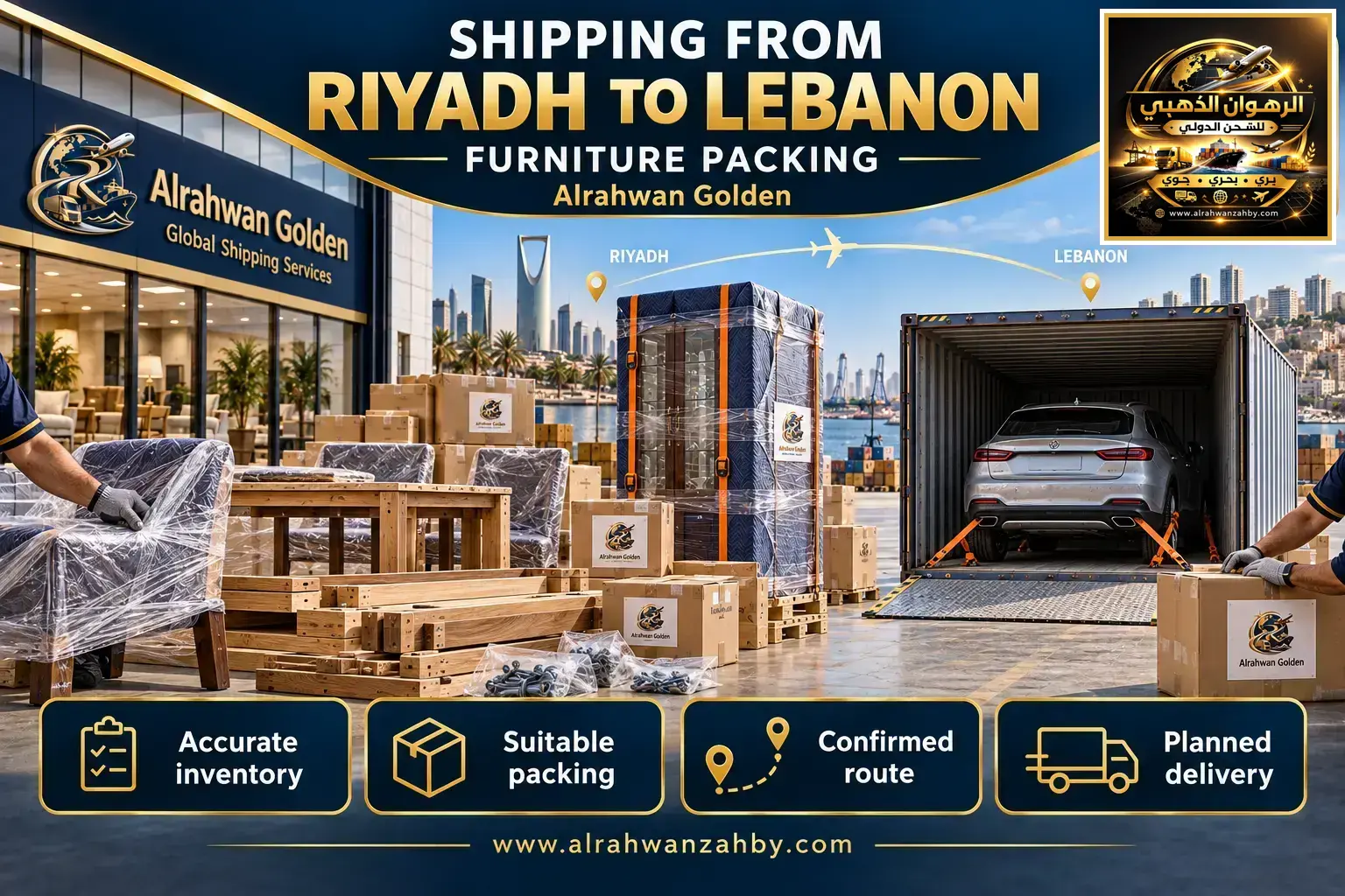 Shipping From Riyadh To Lebanon — Furniture Packing