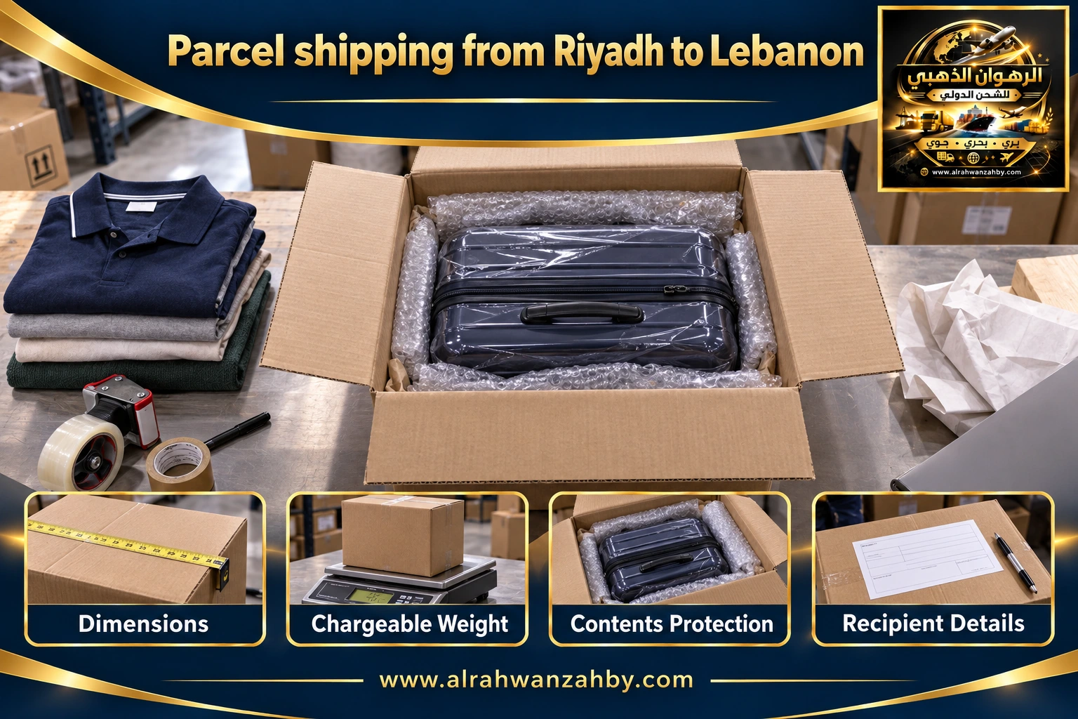 Parcel shipping from Riyadh to Lebanon