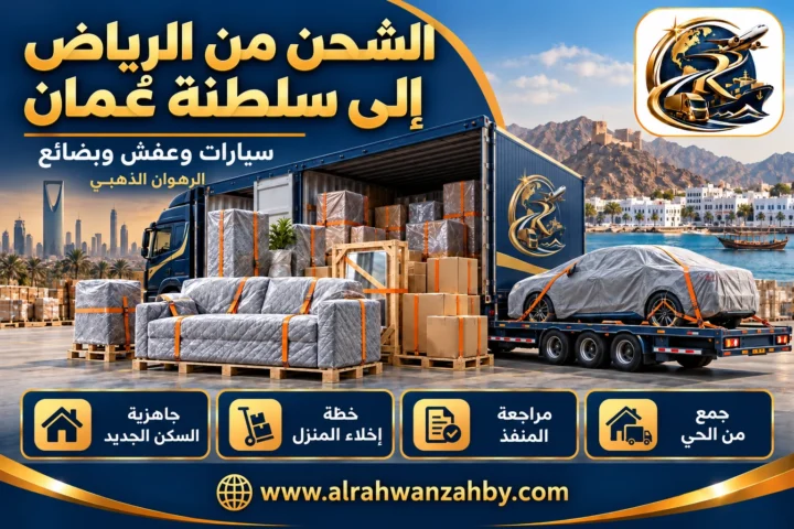 سيارات وعفش وبضائع، الشحن من الرياض إلى سلطنة عمان