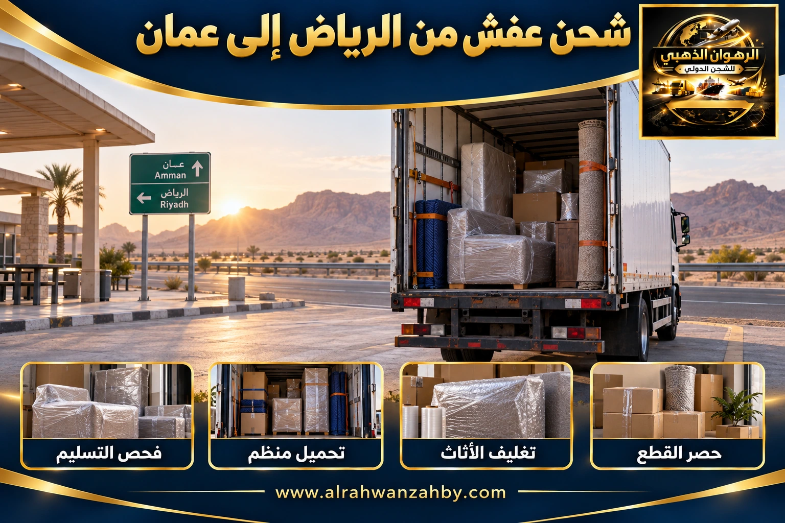 شحن عفش من الرياض إلى عمان