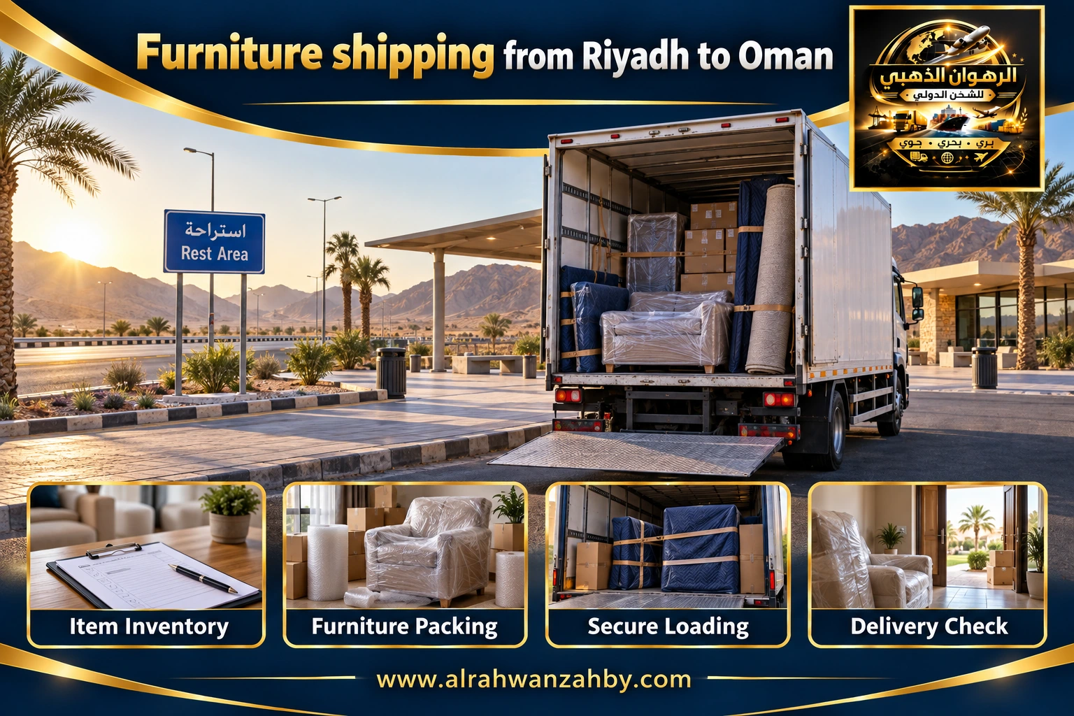 Furniture shipping from Riyadh to Oman