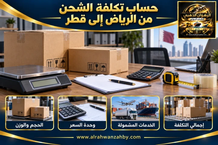 حساب تكلفة الشحن من الرياض إلى قطر
