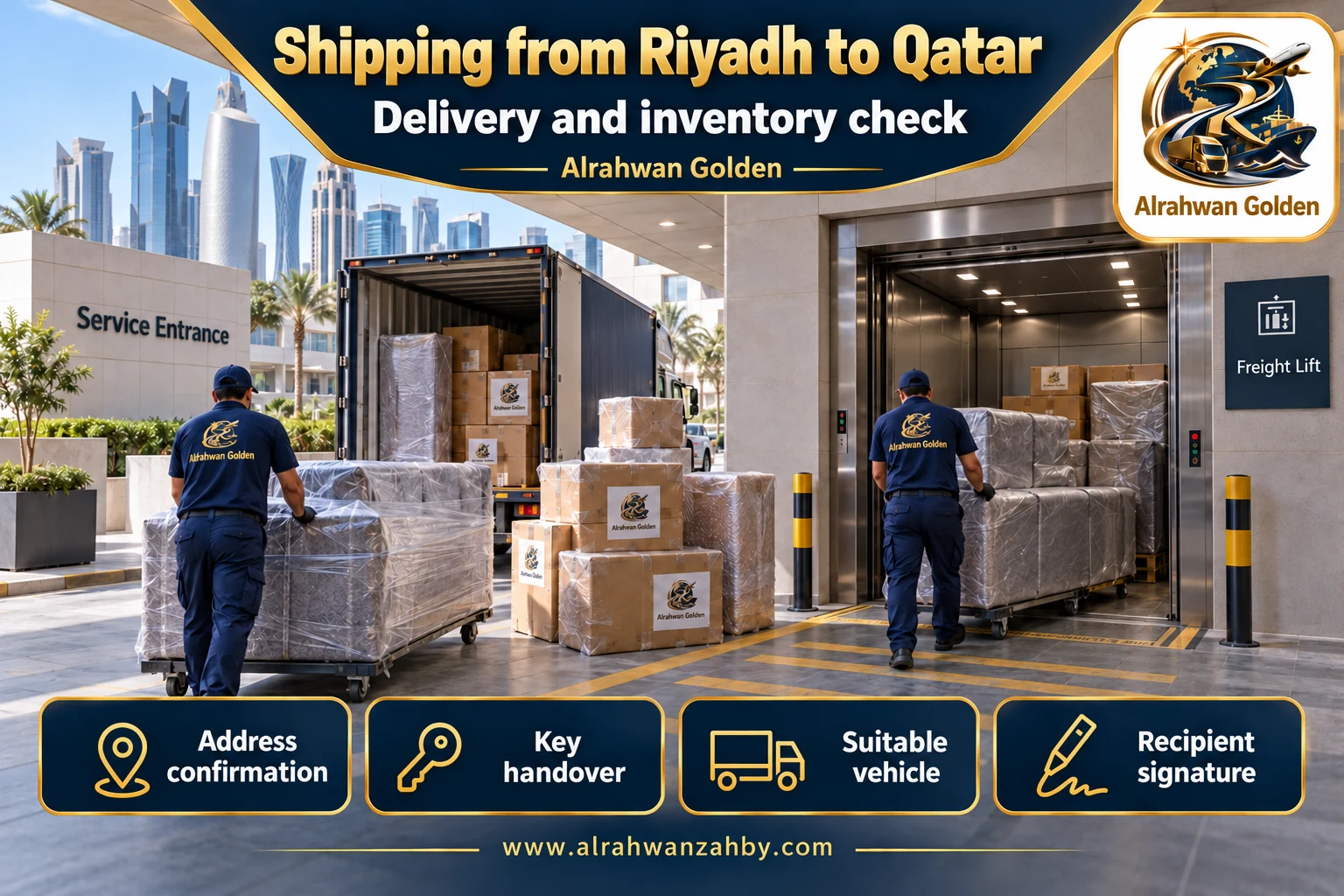 Delivery and inventory check — Shipping from Riyadh to Qatar