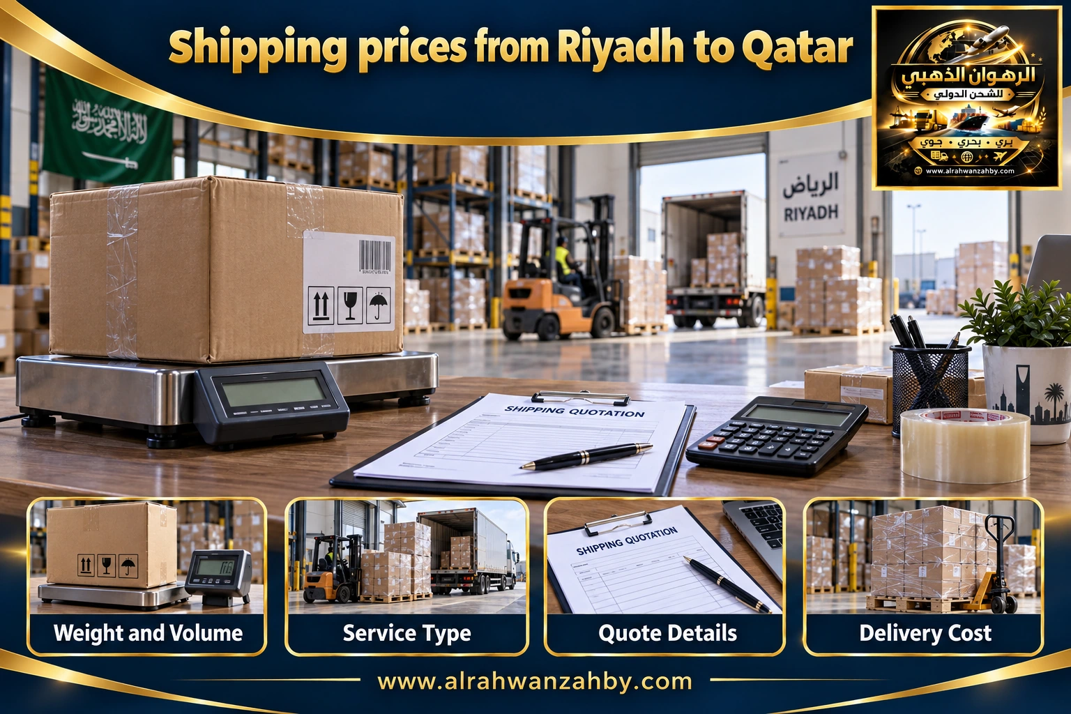 Shipping prices from Riyadh to Qatar