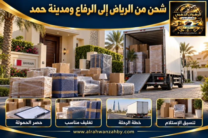 شحن من الرياض إلى الرفاع ومدينة حمد