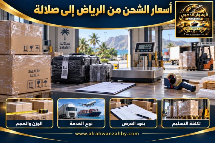 أسعار الشحن من الرياض إلى صلالة