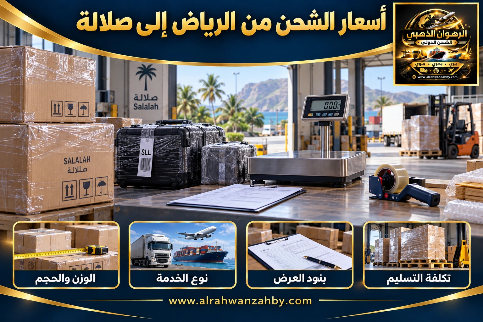 أسعار الشحن من الرياض إلى صلالة