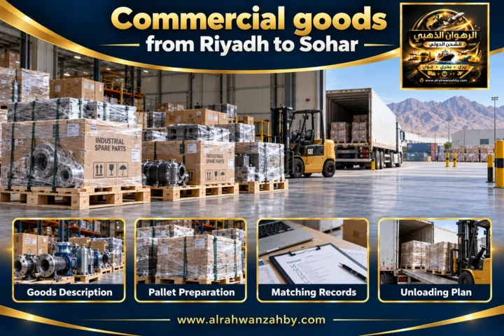 Commercial goods from Riyadh to Sohar