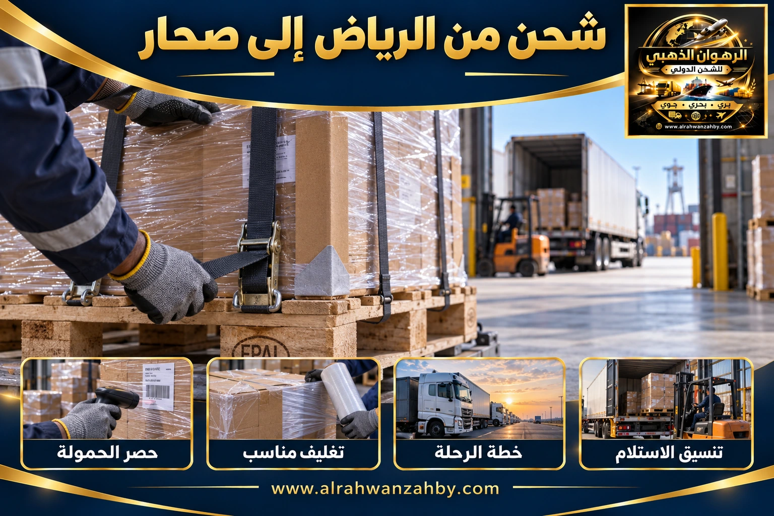 شحن من الرياض إلى صحار — التجهيز والتسليم