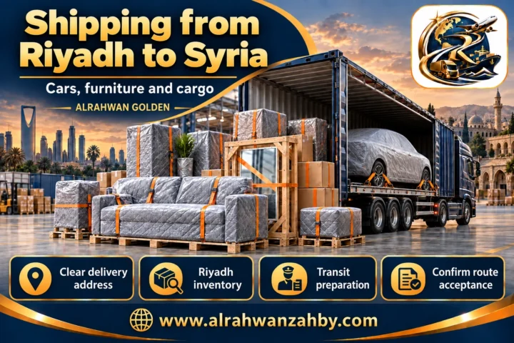 Cars, furniture and cargo — Shipping from Riyadh to Syria