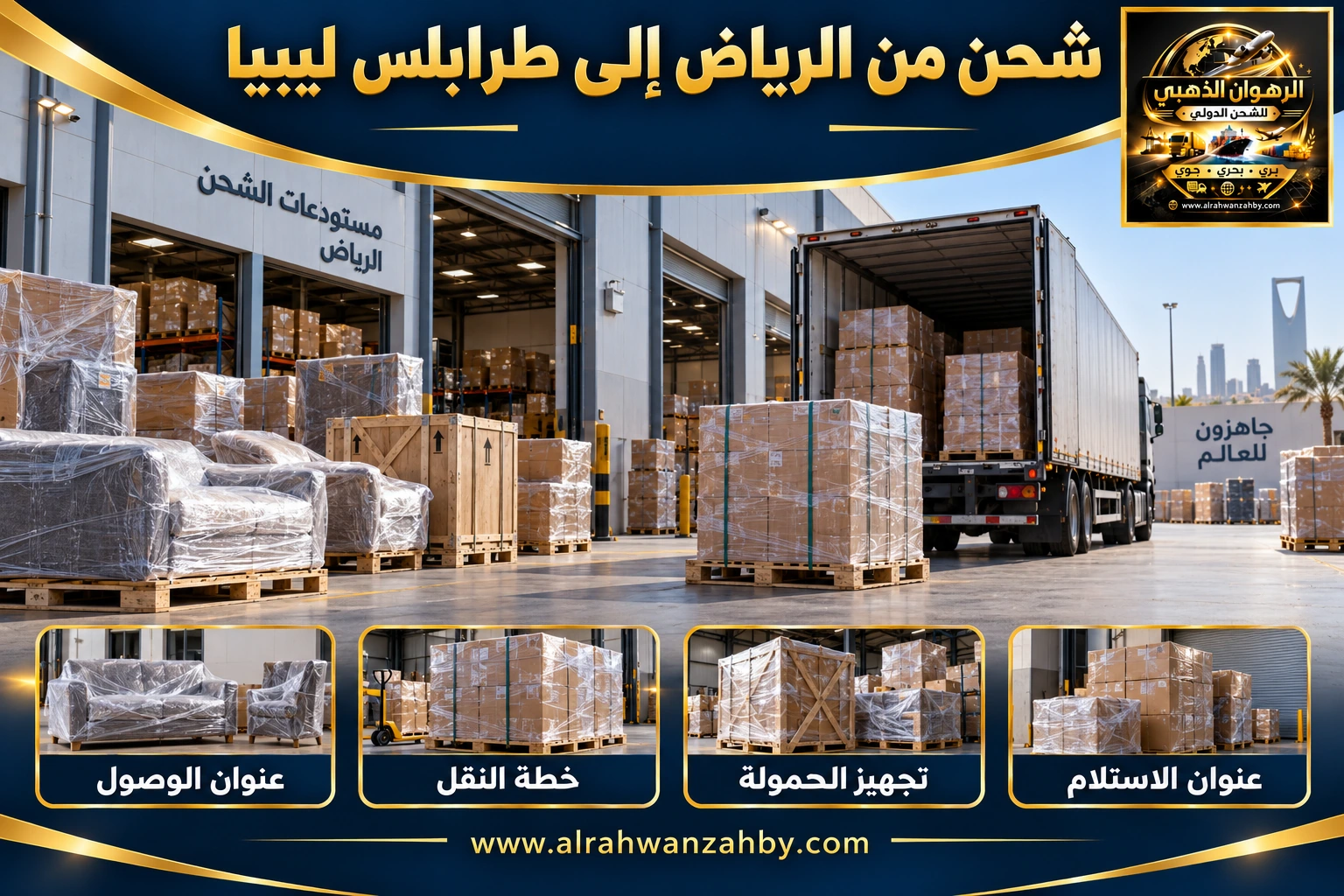 شحن من الرياض إلى طرابلس ليبيا