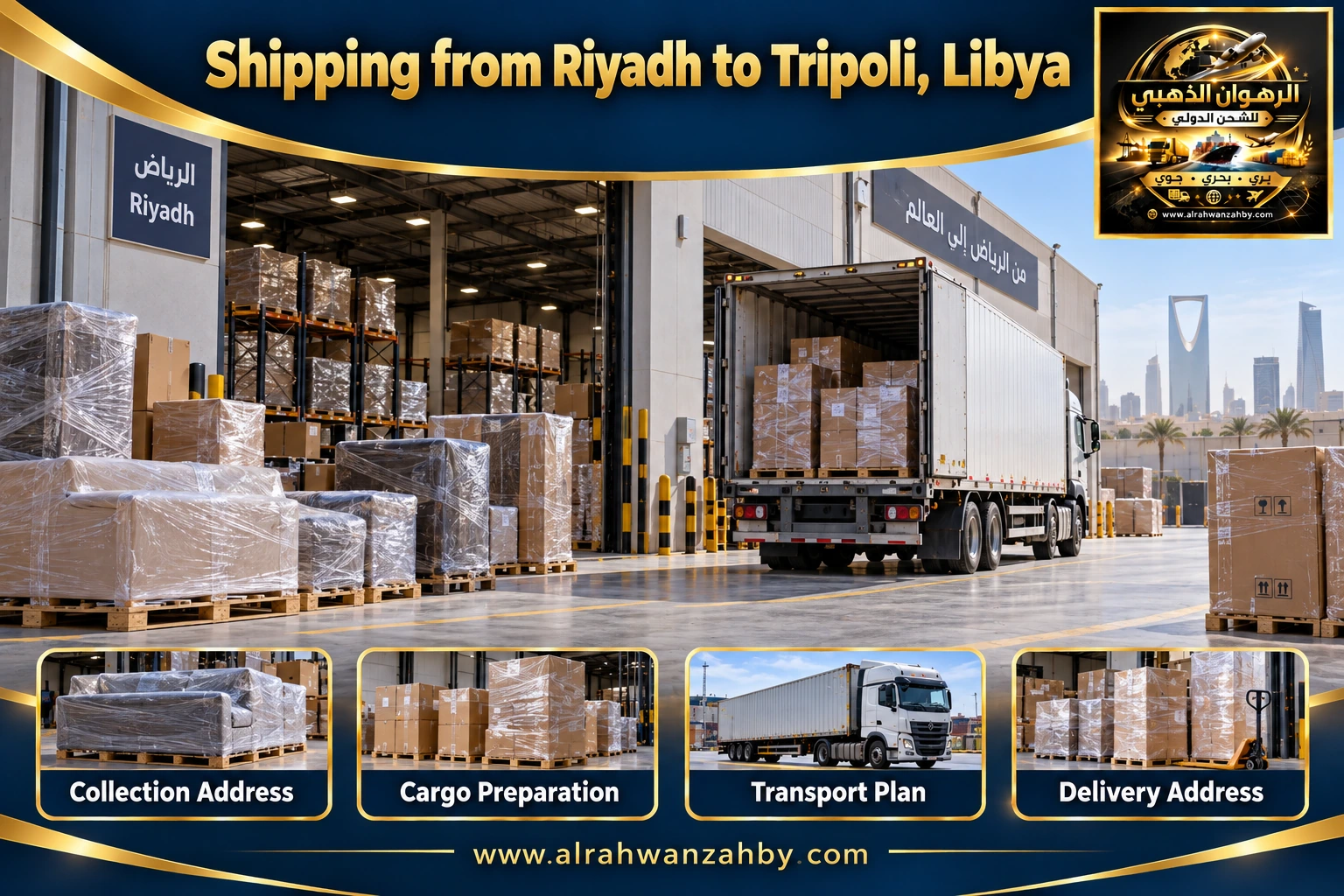 Shipping from Riyadh to Tripoli, Libya