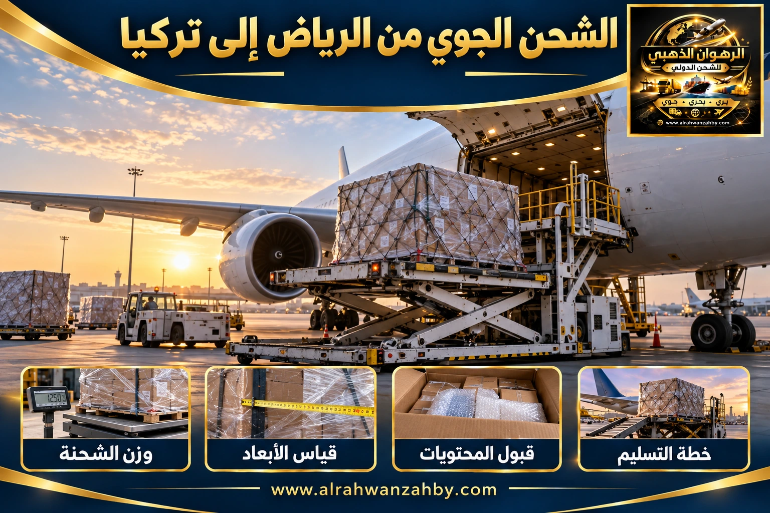 الشحن الجوي من الرياض إلى تركيا