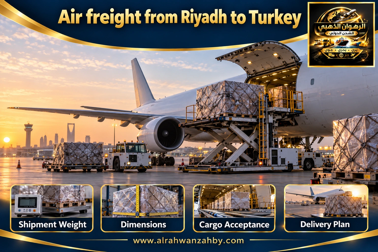 Air freight from Riyadh to Turkey