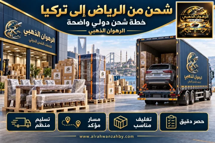 شحن من الرياض إلى تركيا — خطة شحن دولي واضحة