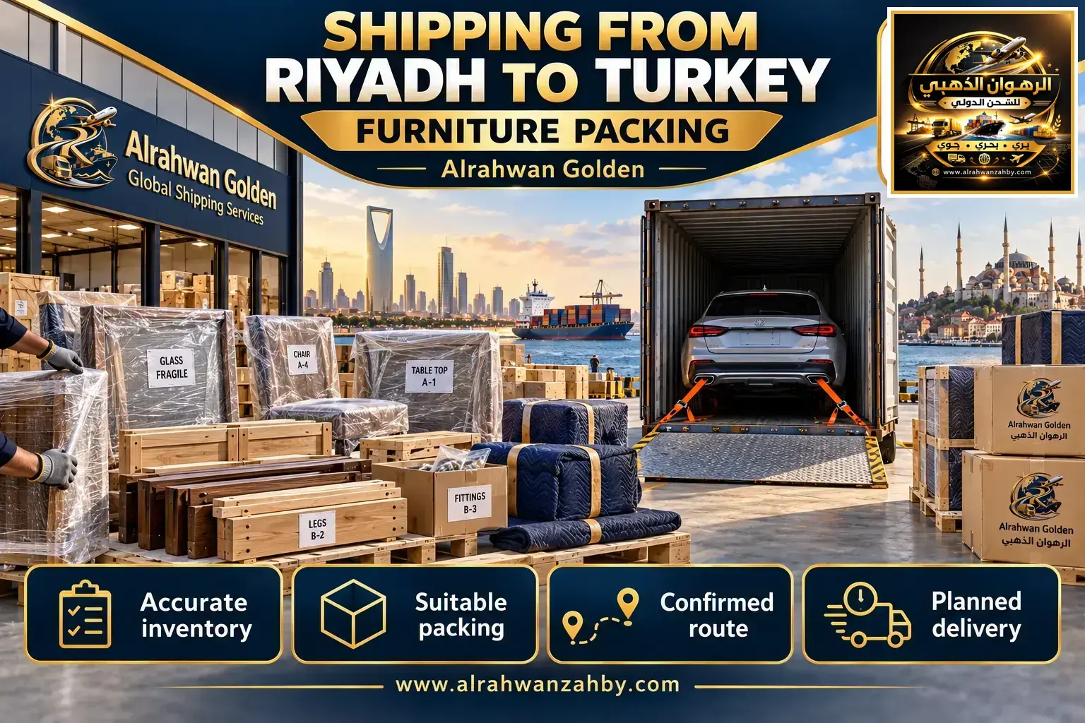 Shipping From Riyadh To Turkey — Furniture Packing