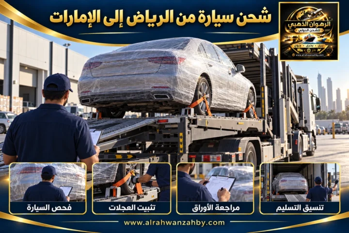 شحن سيارة من الرياض إلى الإمارات