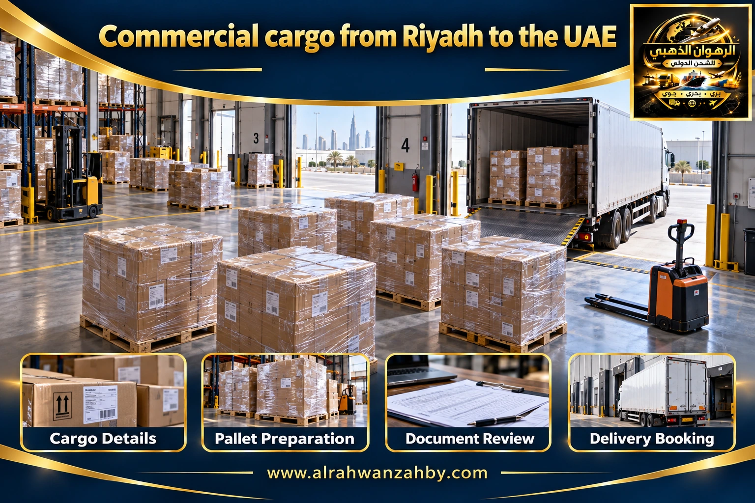 Commercial cargo from Riyadh to the UAE