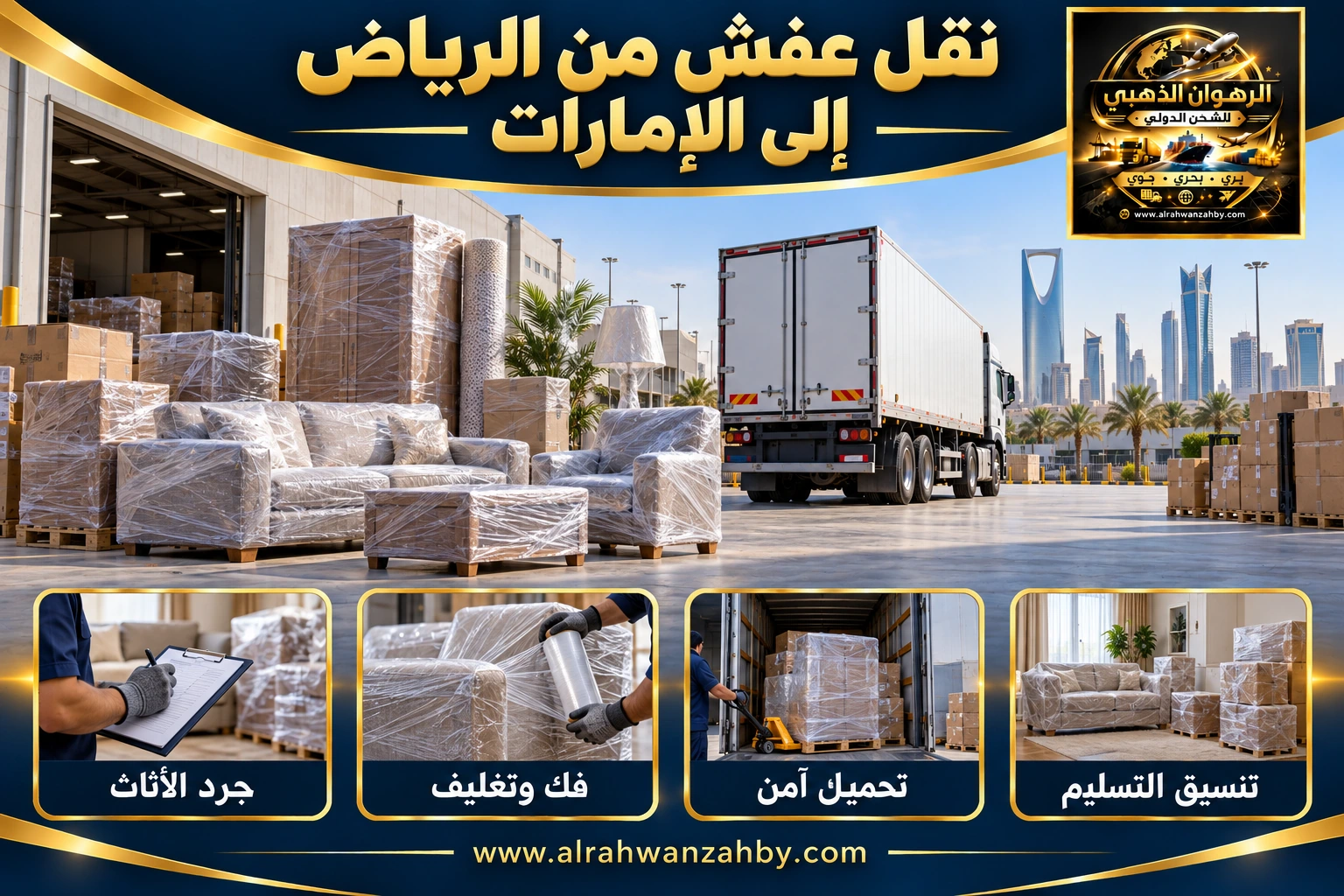 نقل عفش من الرياض إلى الإمارات
