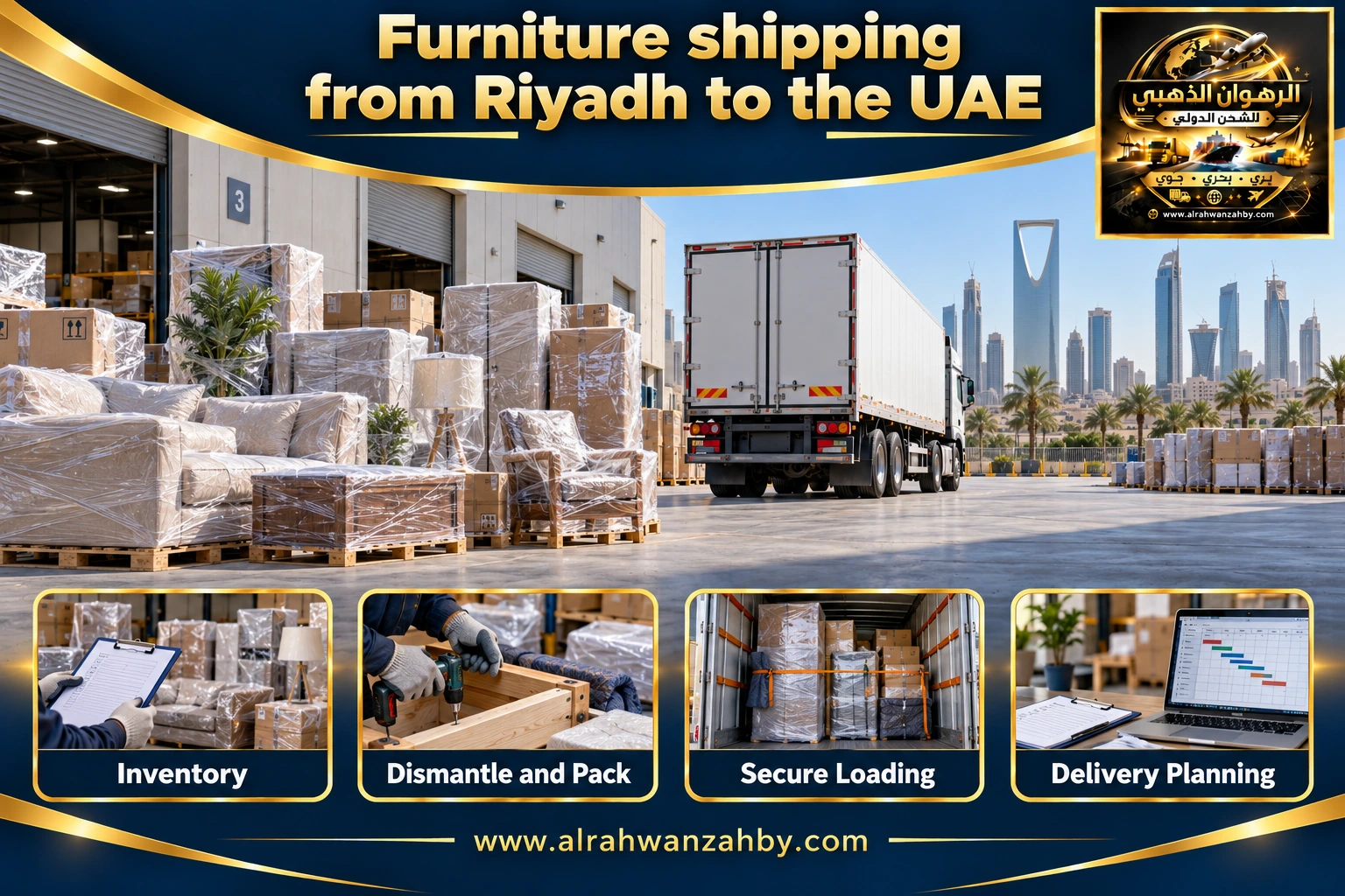 Furniture shipping from Riyadh to the UAE