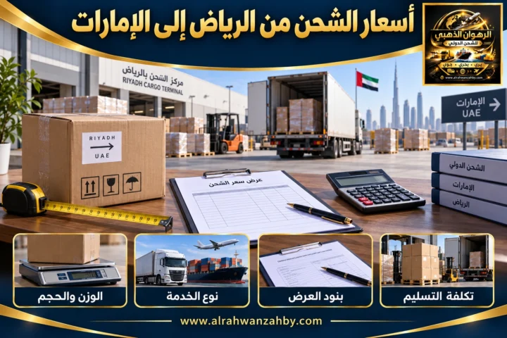 أسعار الشحن من الرياض إلى الإمارات
