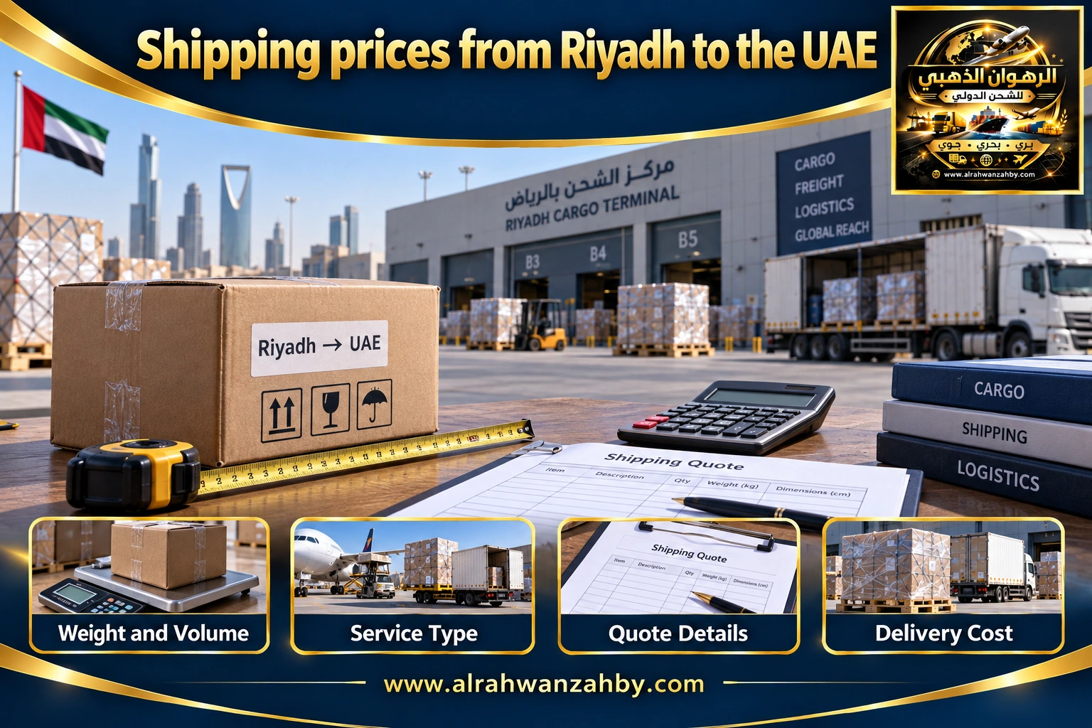 Shipping prices from Riyadh to the UAE