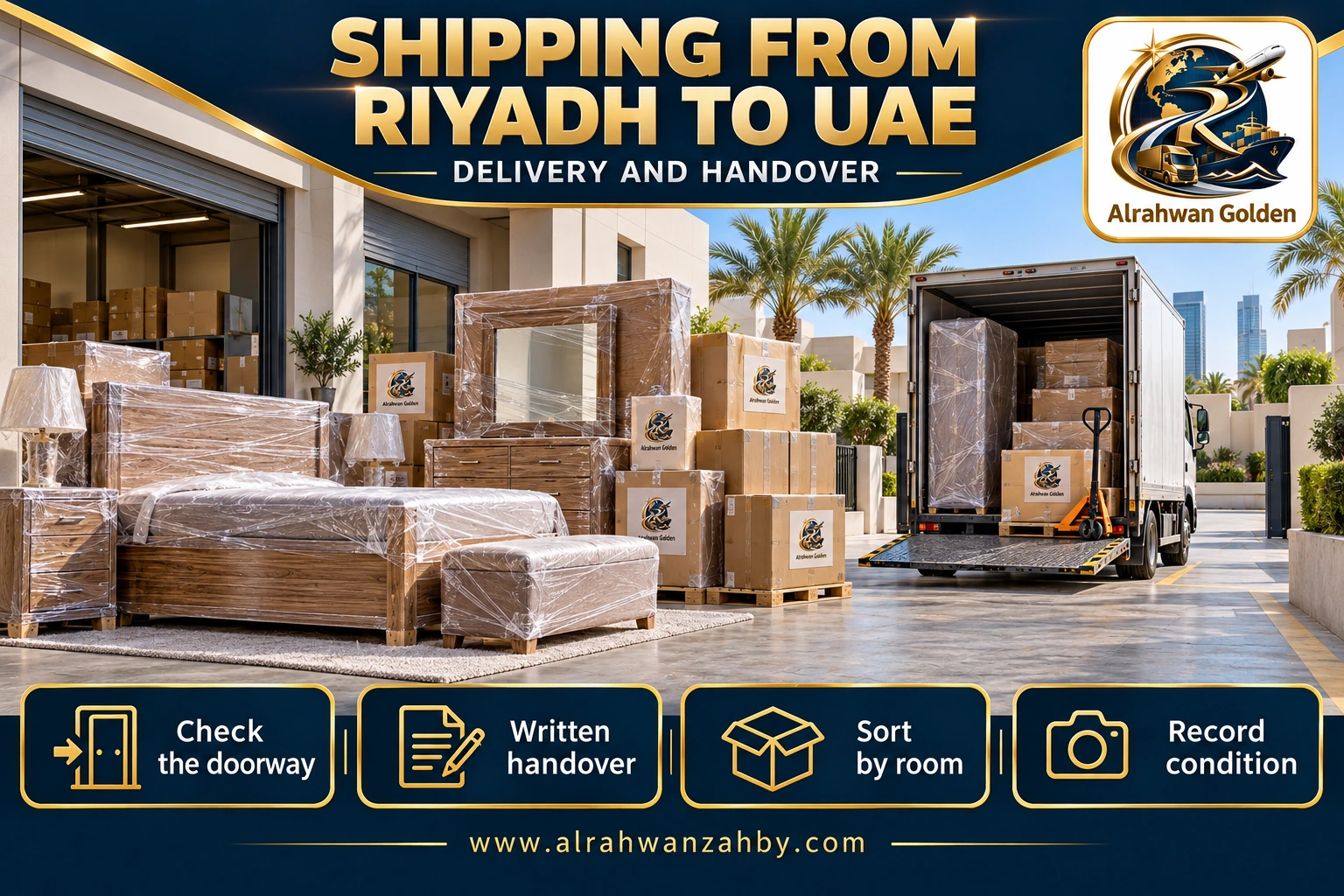 SHIPPING FROM RIYADH TO UAE — DELIVERY AND HANDOVER
