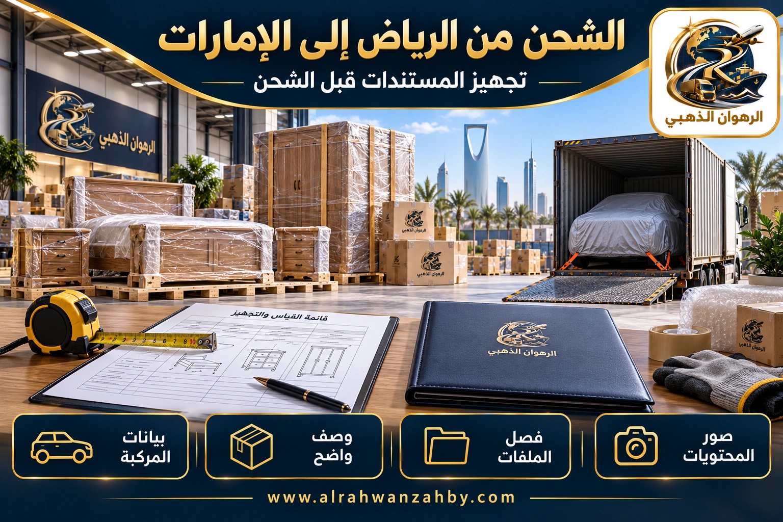 الشحن من الرياض إلى الإمارات — تجهيز المستندات قبل الشحن