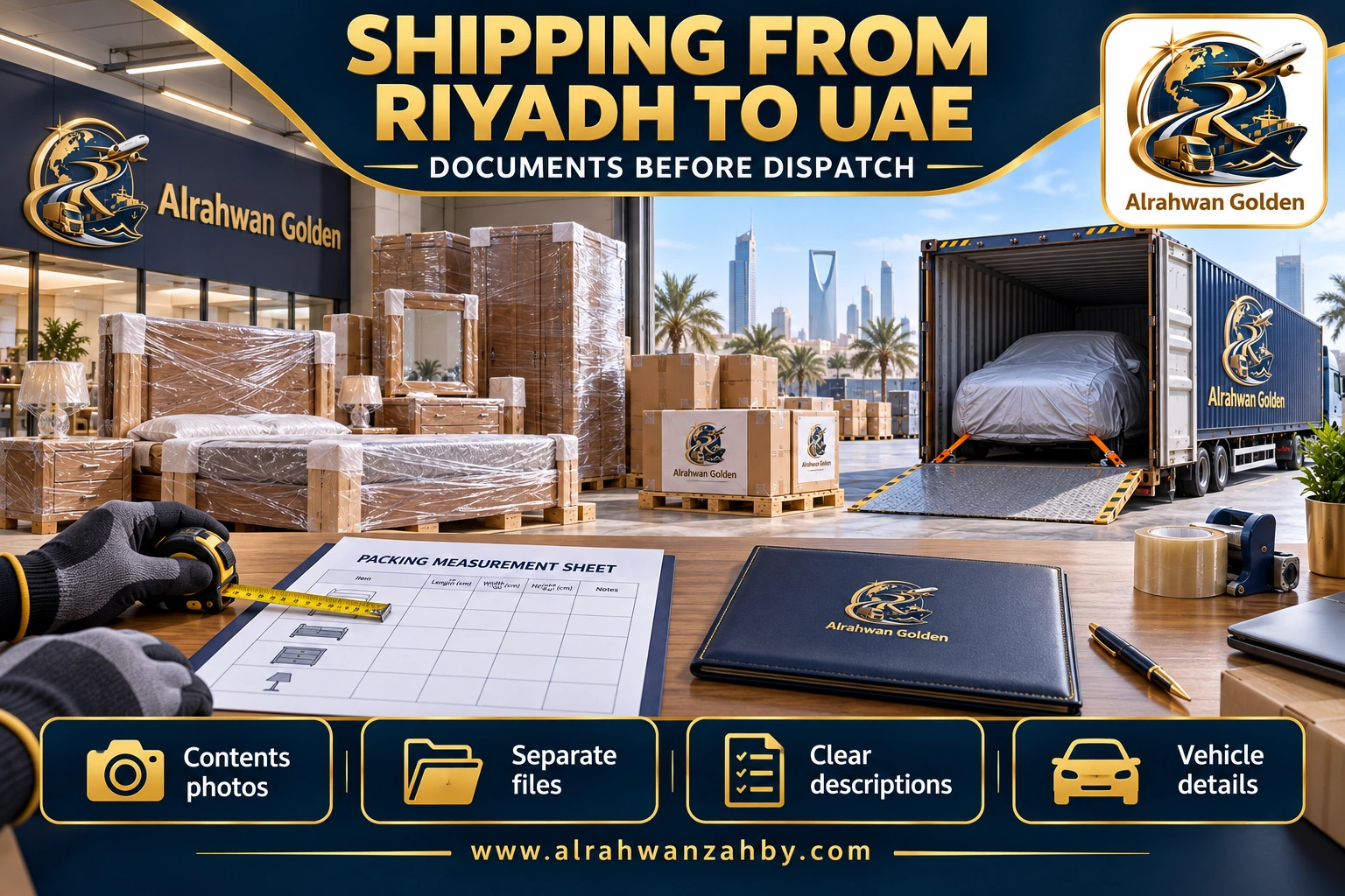 SHIPPING FROM RIYADH TO UAE — DOCUMENTS BEFORE DISPATCH