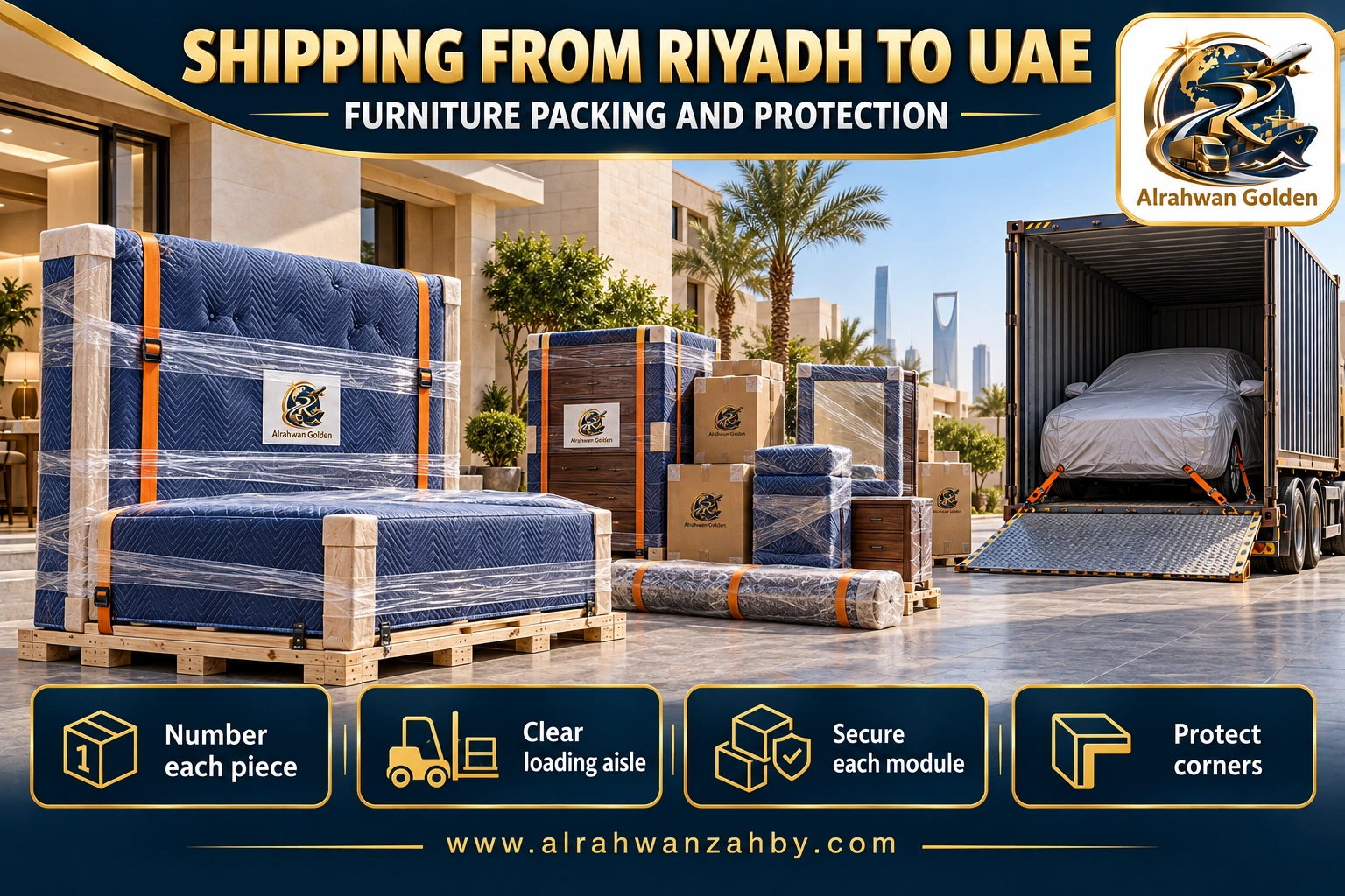 SHIPPING FROM RIYADH TO UAE — FURNITURE PACKING AND PROTECTION