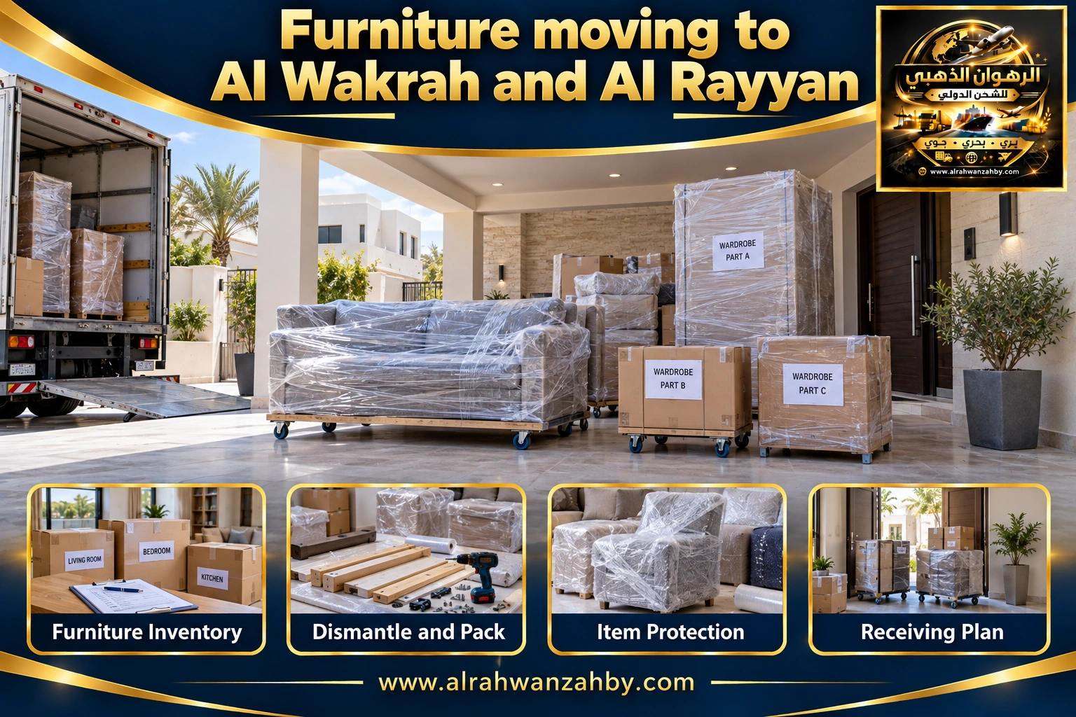 Furniture moving to Al Wakrah and Al Rayyan